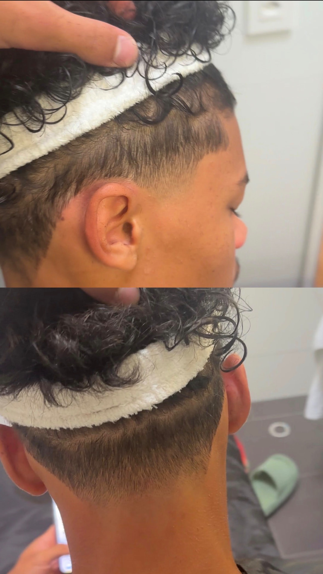 Curly Top mit Mid Fade im Detail