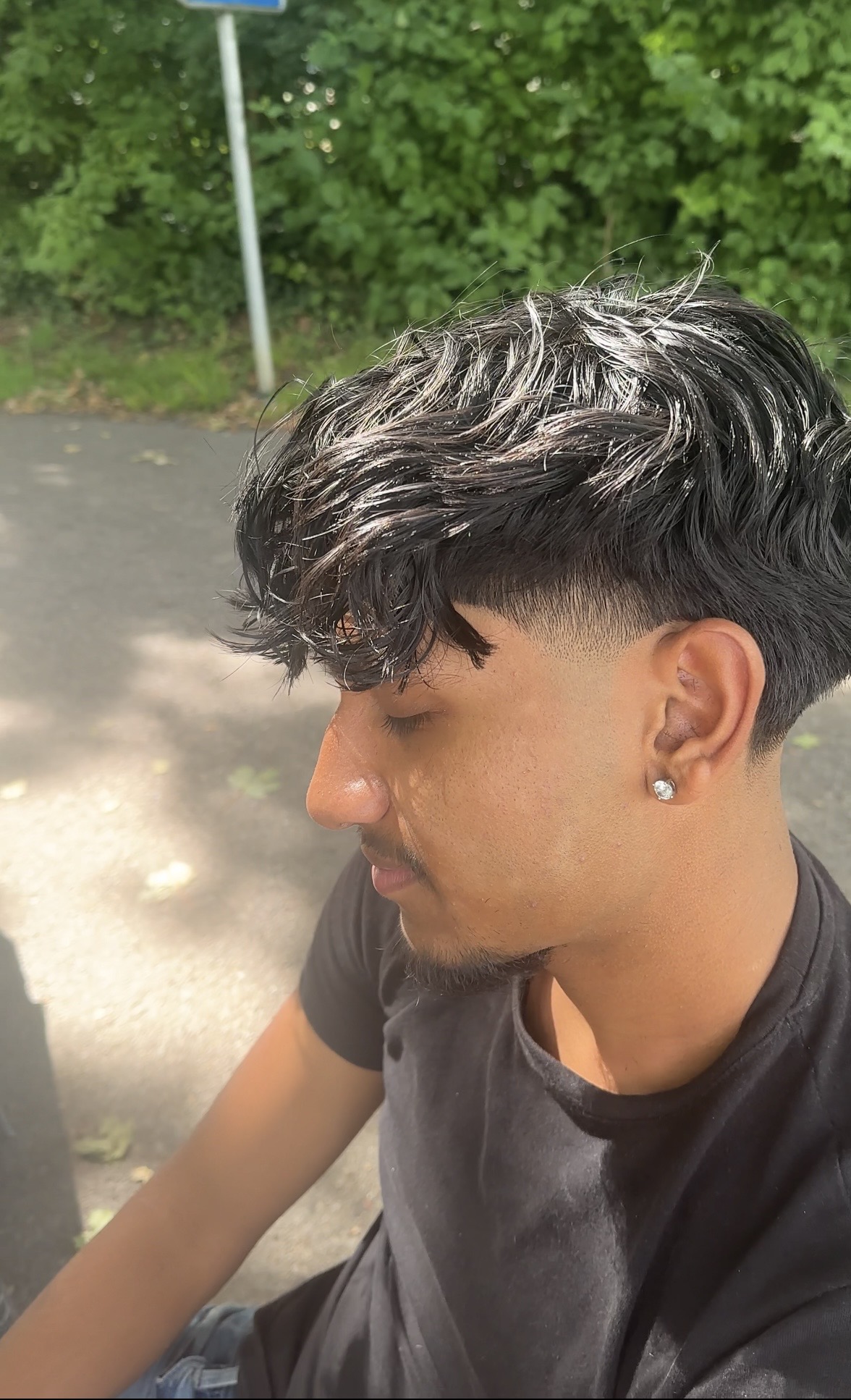 Textured Fringe mit Low Taper